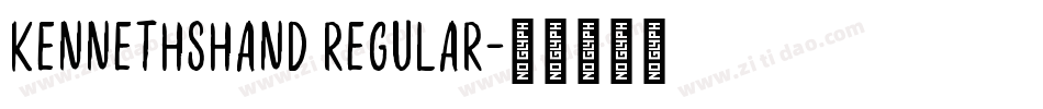 KennethsHand Regular字体转换